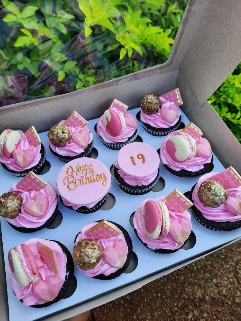 Cupcakes with chocolates and mini treats