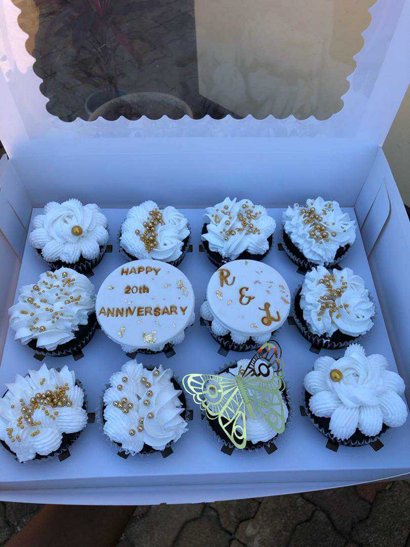 Cupcakes with butterfly design